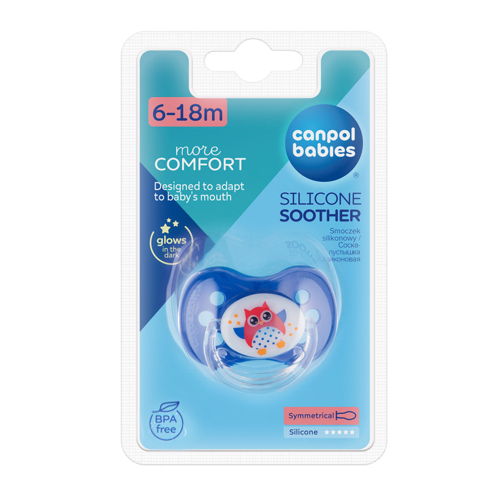 Canpol babies szilikon szimmetrikus cumi 6-tól 18 hónapos korig OWLS
