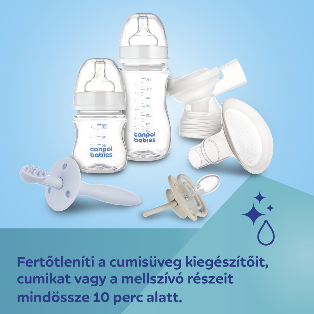 Canpol babies Dupla elektromos cumisüveg melegítő és sterilizáló 7az1ben