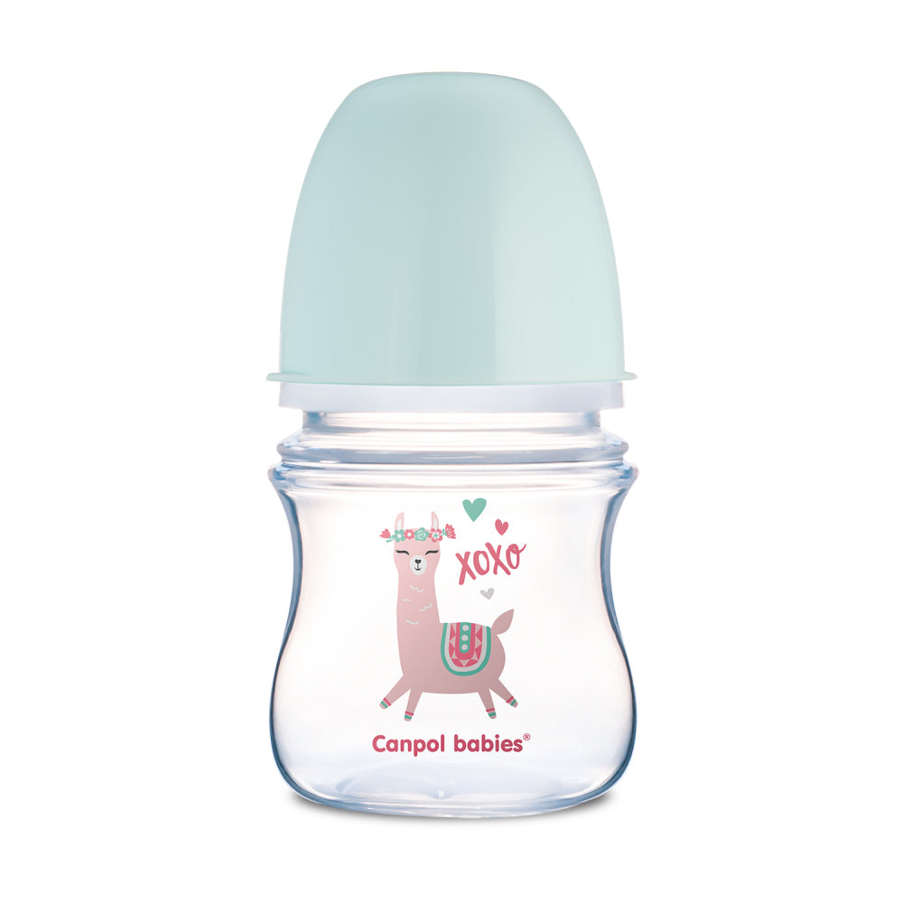 Canpol babies EasyStart anti-kólikás cumisüveg EXOTIC ANIMALS 120ml zöld