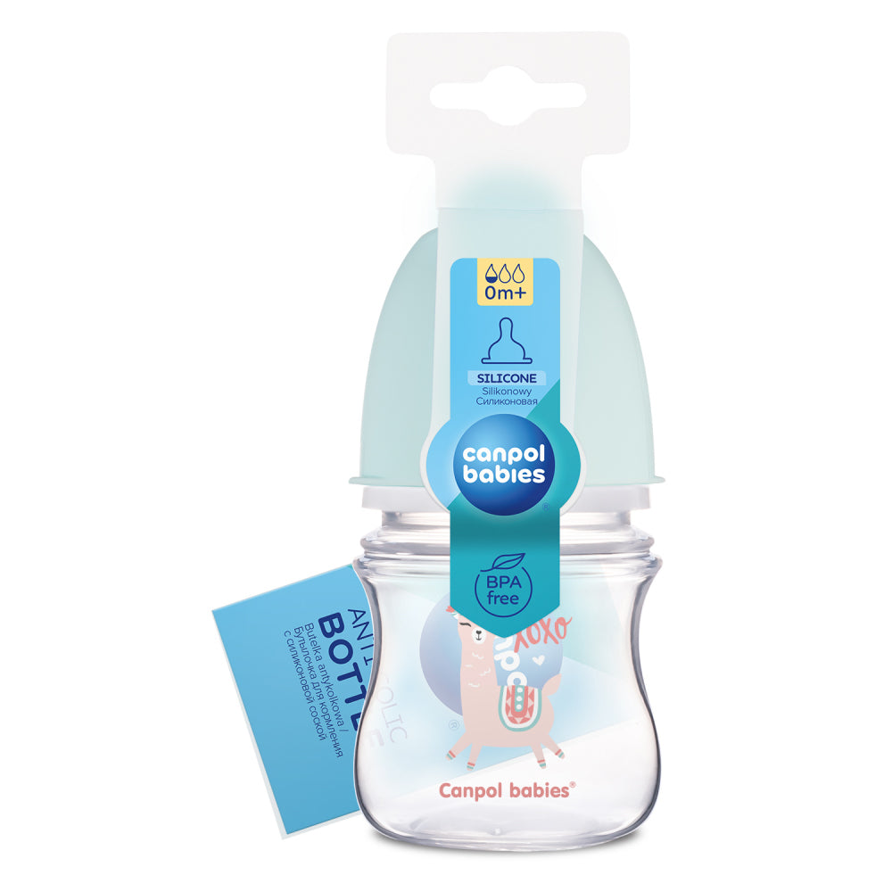 Canpol babies EasyStart anti-kólikás cumisüveg EXOTIC ANIMALS 120ml zöld