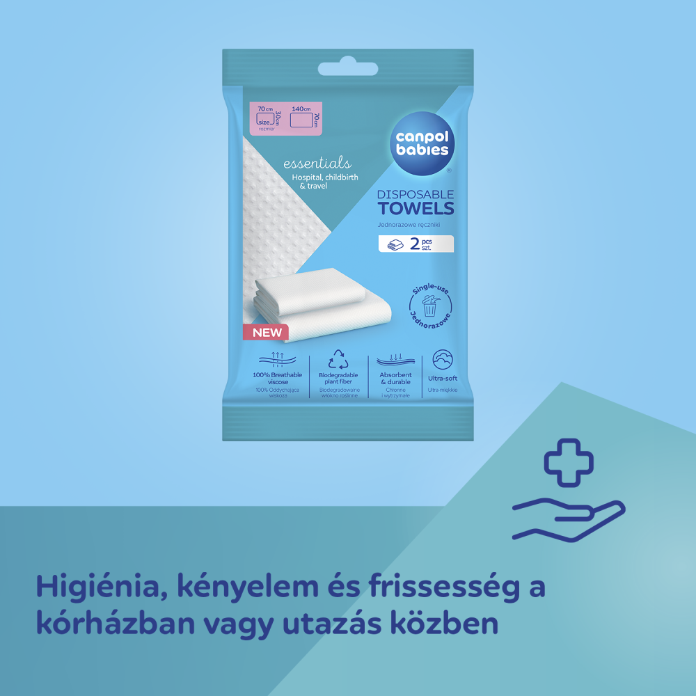 Canpol babies Higiénikus eldobható törölközők 2 db