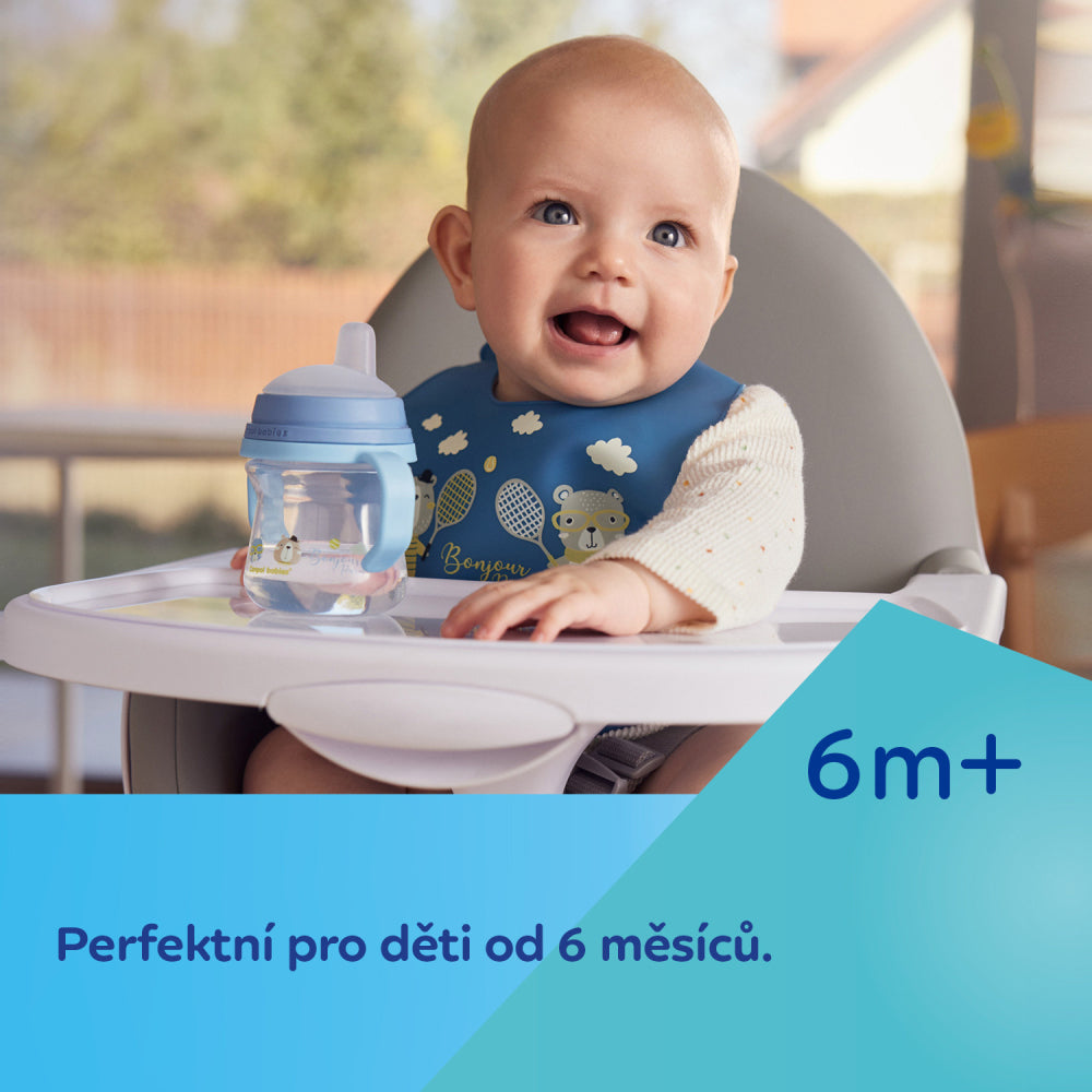 Canpol babies Itatópohár szilikonos ivócsőrrel FirstCup 250ml rózsaszín