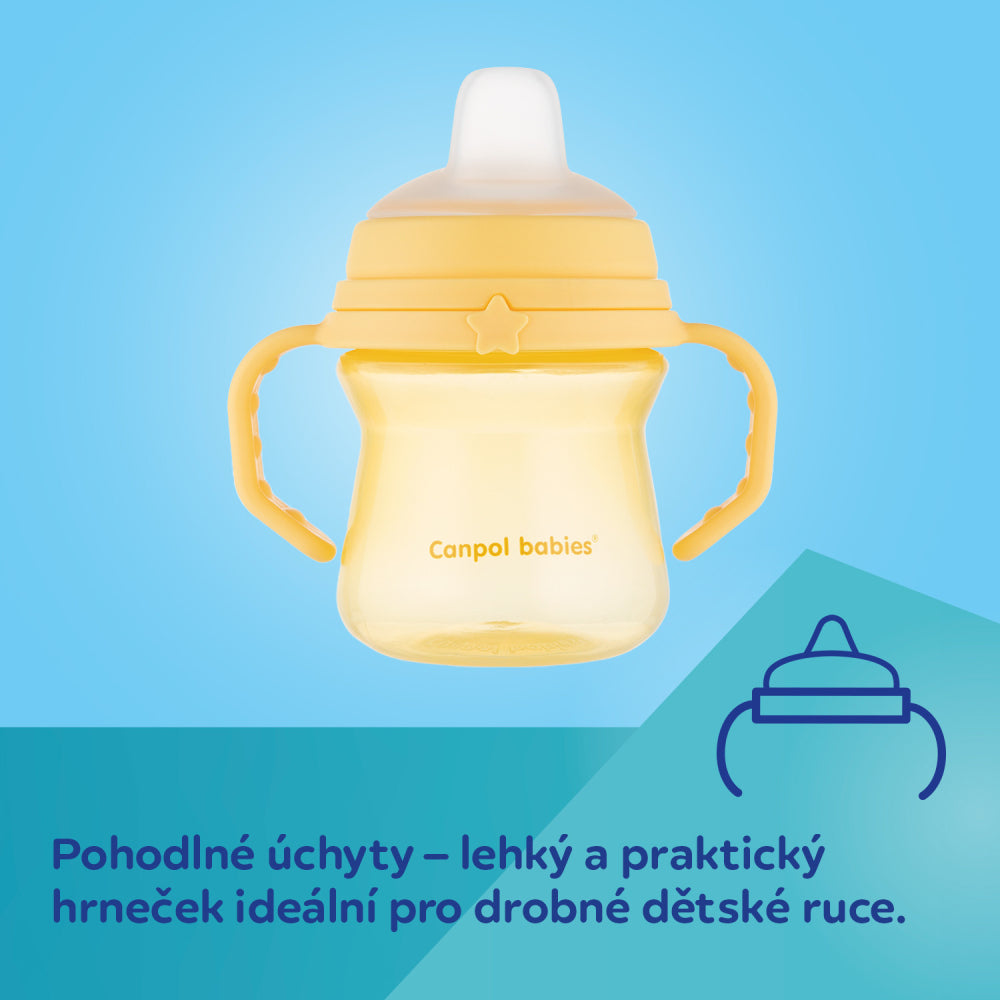 Canpol babies Itatópohár szilikonos ivócsőrrel FirstCup 250ml rózsaszín