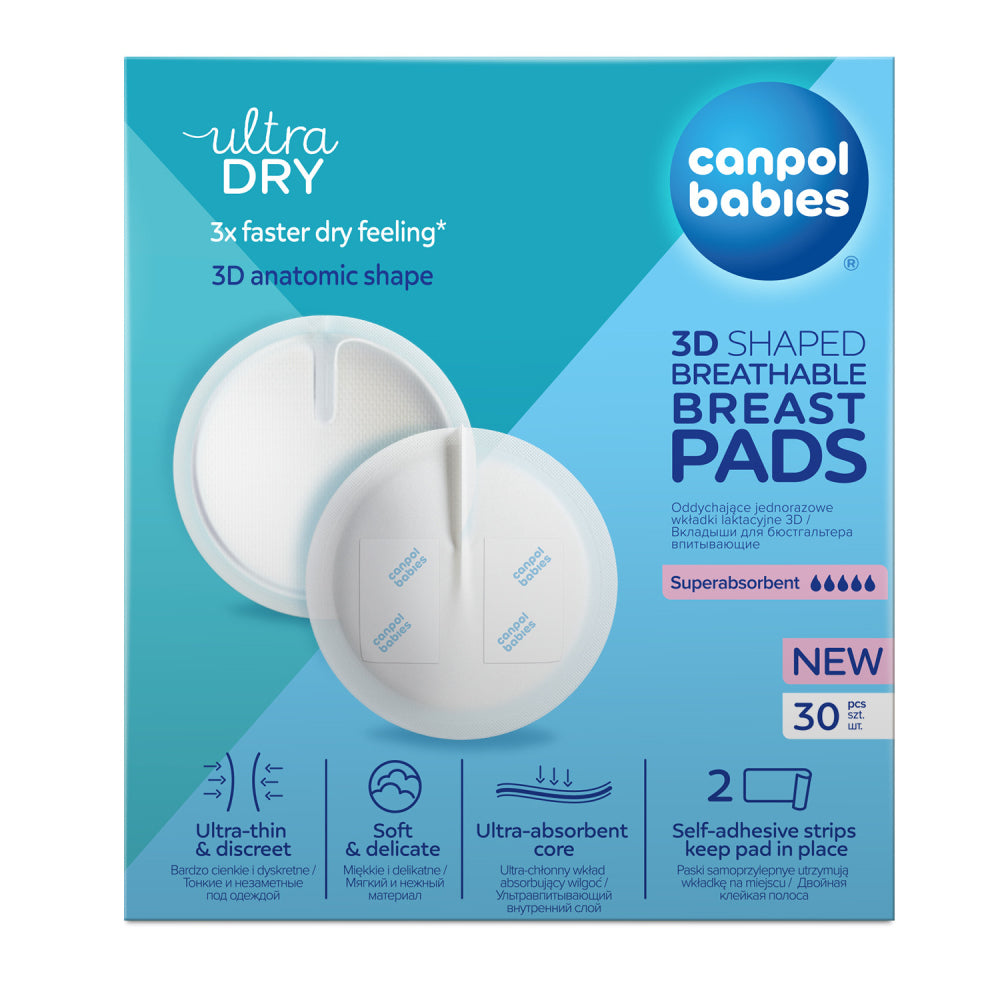 Canpol babies 3D-s légáteresztő csúszásgátlós eldobható melltartóbetét 30db