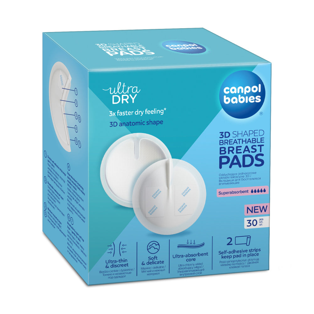 Canpol babies 3D-s légáteresztő csúszásgátlós eldobható melltartóbetét 30db