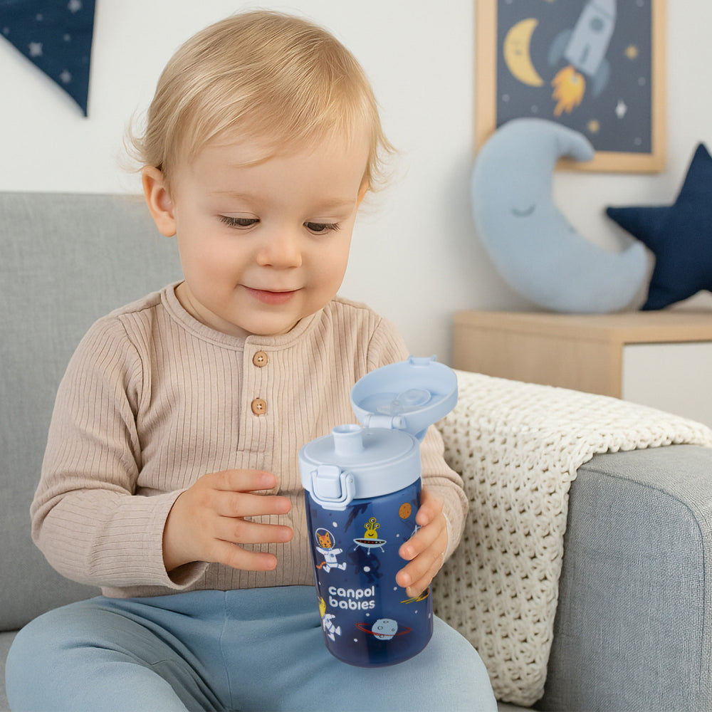 Canpol babies JUNIOR gyermek kulacs 400ml kék