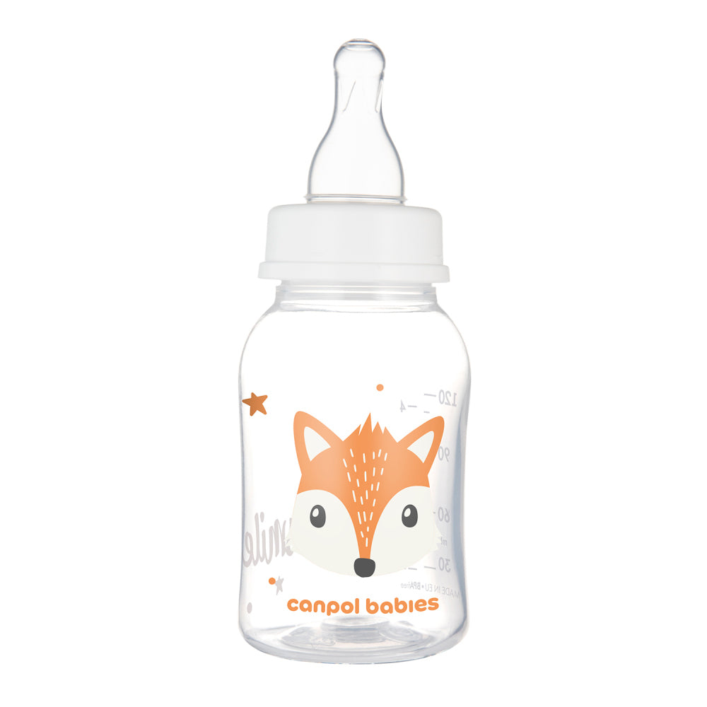 Canpol babies Keskenynyakú cumisüveg CUTE ANIMALS 120ml róka