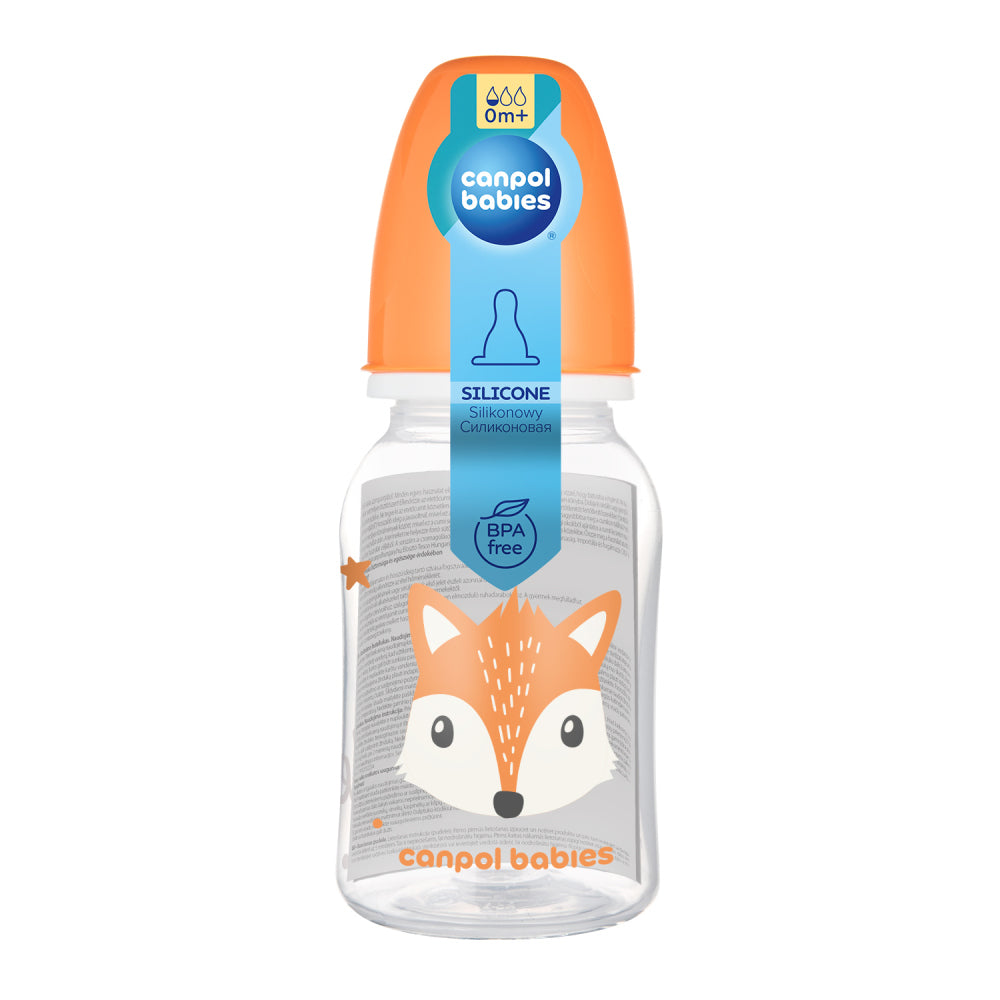 Canpol babies Keskenynyakú cumisüveg CUTE ANIMALS 120ml róka
