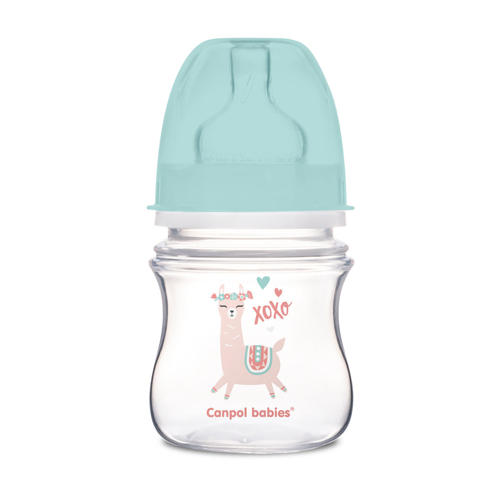 Canpol babies EasyStart anti-kólikás cumisüveg EXOTIC ANIMALS 120ml zöld