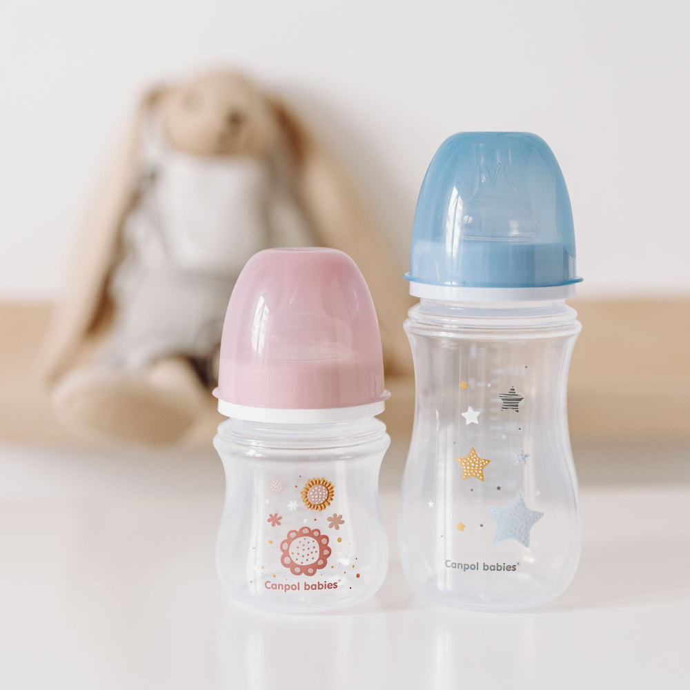 Canpol babies EasyStart anti-kólikás cumisüveg NEWBORN BABY 240ml kék