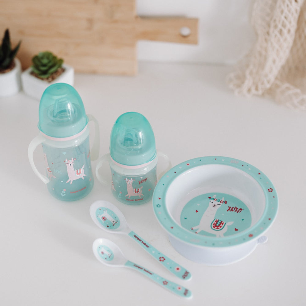 Canpol babies Melamin tál tapadókoronggal 270ml EXOTIC ANIMALS türkiz