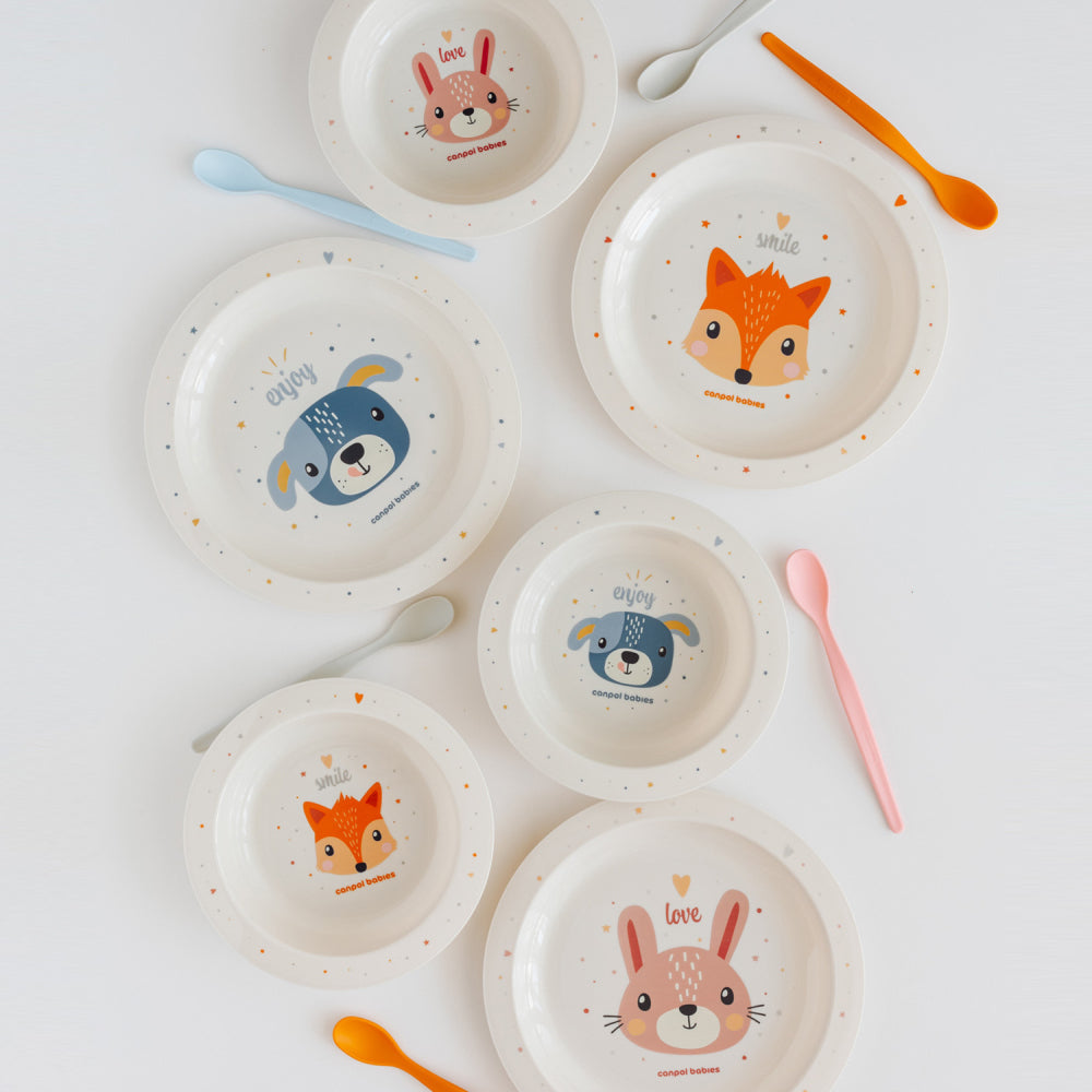 Canpol babies Műanyag tányér CUTE ANIMALS kutya
