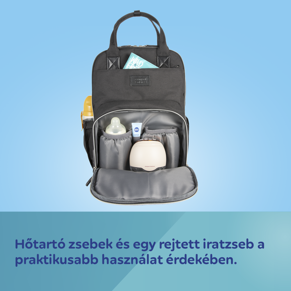 Canpol babies Multifunkciós pelenkázó hátizsák fekete
