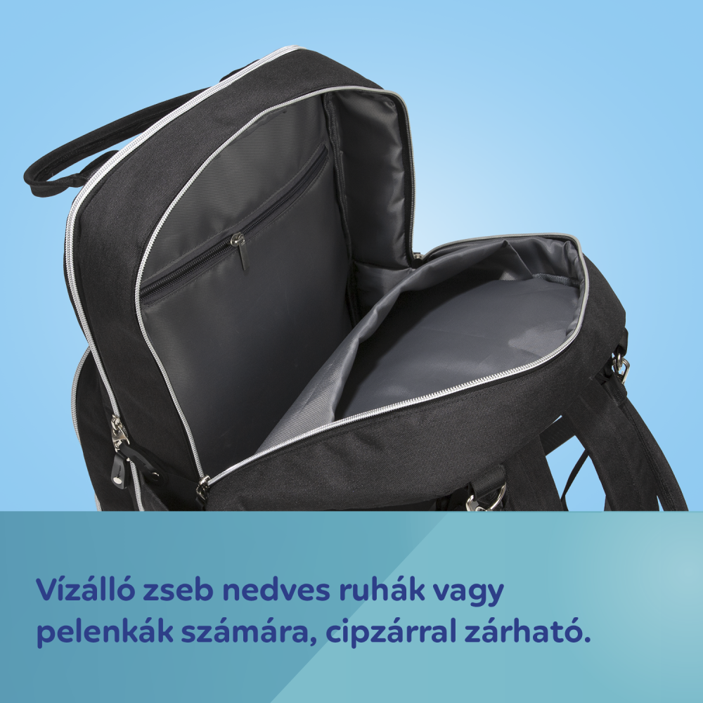 Canpol babies Multifunkciós pelenkázó hátizsák fekete