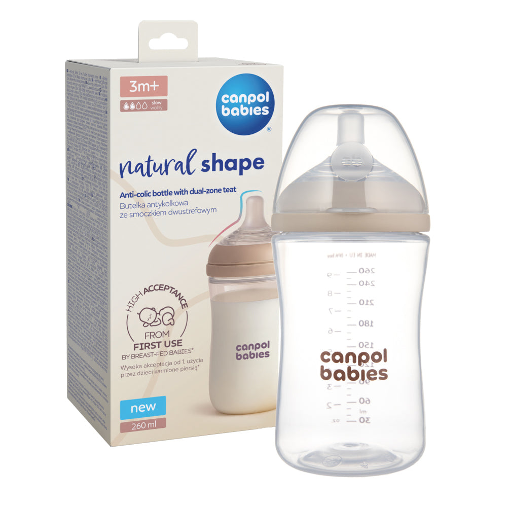 Canpol babies Natural Shape anti-kólikás cumisüveg 260ml