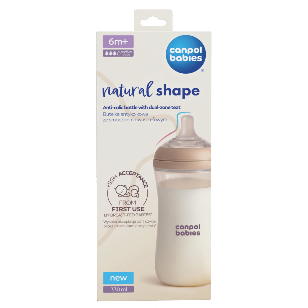 Canpol babies Natural Shape anti-kólikás cumisüveg 330ml