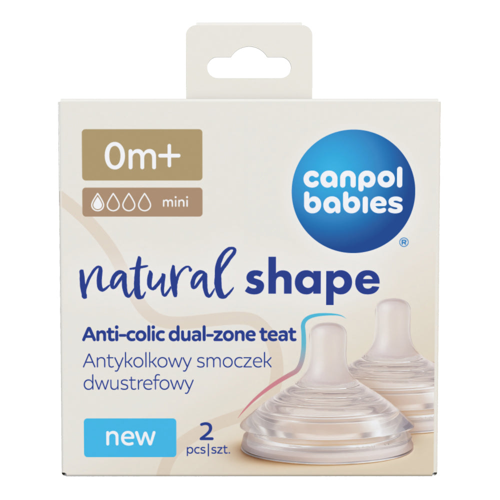 Canpol babies Natural Shape etetőcumi 0hó+ 2db