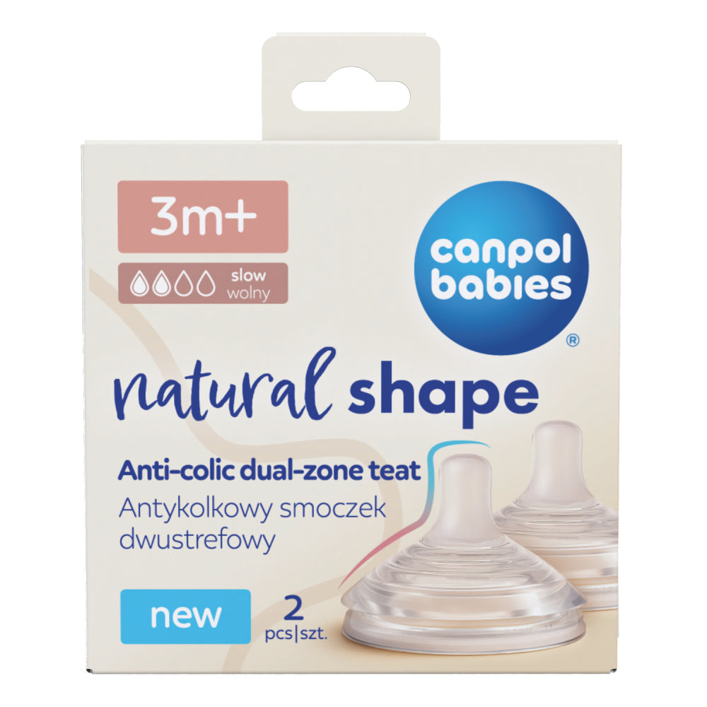 Canpol babies Natural Shape etetőcumi 3hó+ 2db