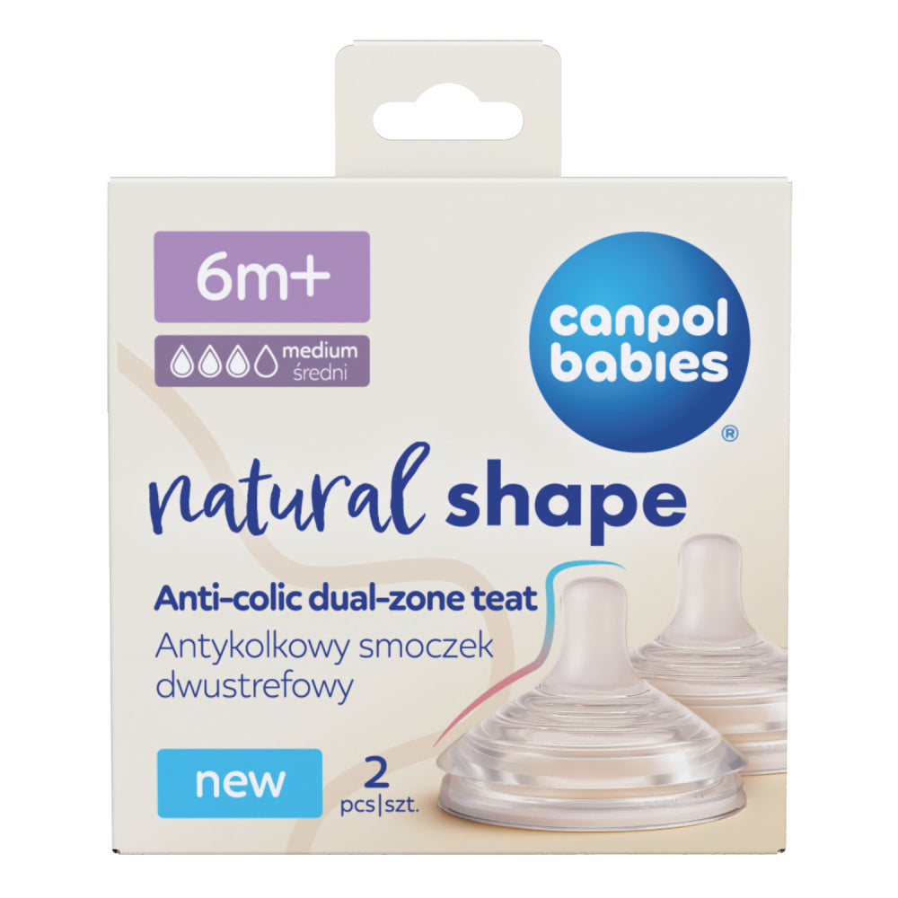 Canpol babies Natural Shape etetőcumi 6hó+ 2db