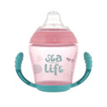Canpol babies Csöpögésmentes itatópohár szilikon ivócsőrrel SEA LIFE 230ml rózsaszín