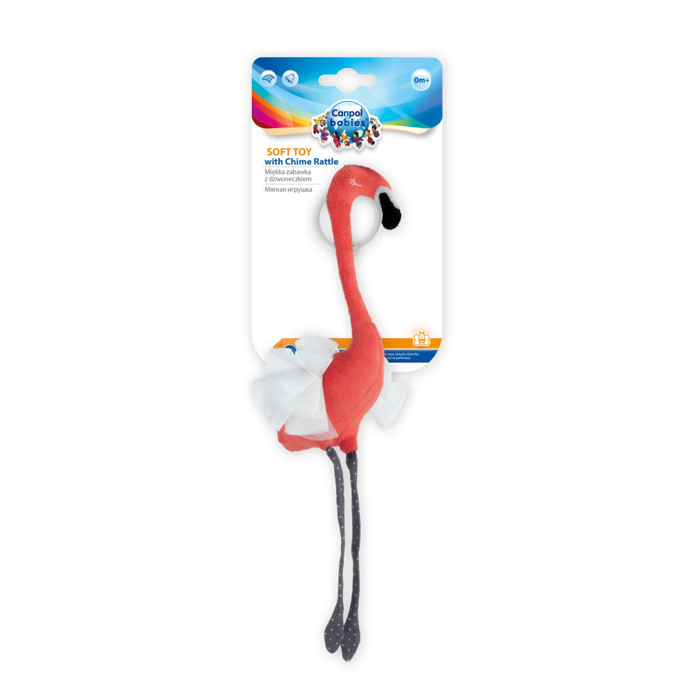 Canpol babies Plüss Játék 0+ JUNGLE Alvó Flamingó korall
