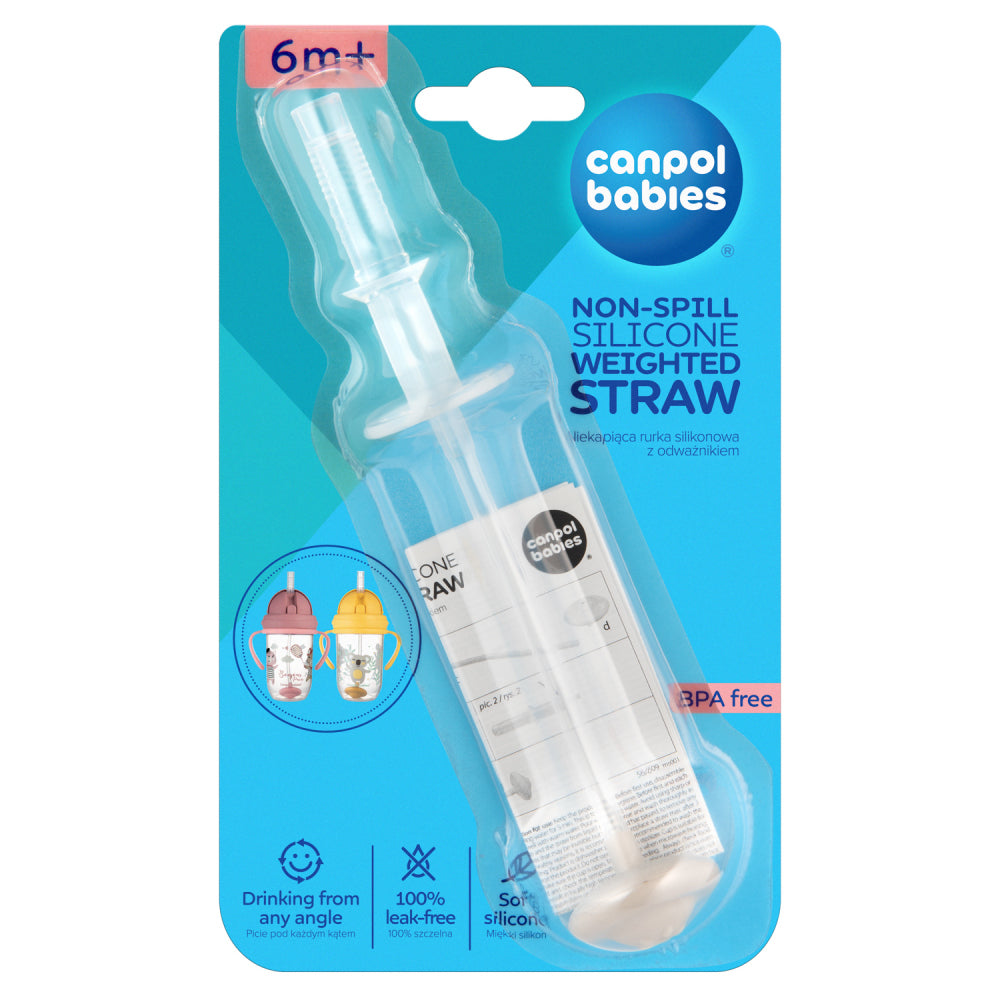 Canpol babies Pót súlyozott szívószál 56/606 és 56/607 poharakhoz 1db szürke