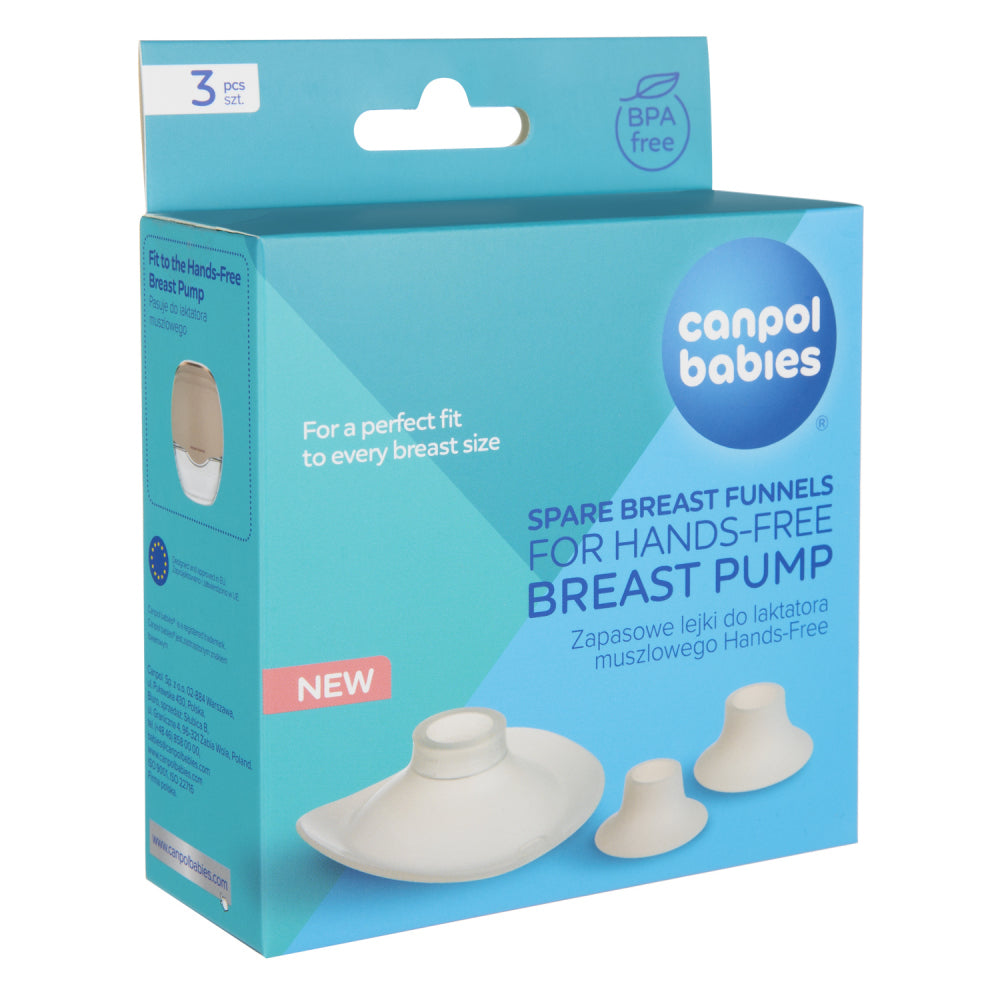 Canpol babies Pót szilikon tölcsér és betétek 24/21/19mm a Hands-Free mellszívóhoz