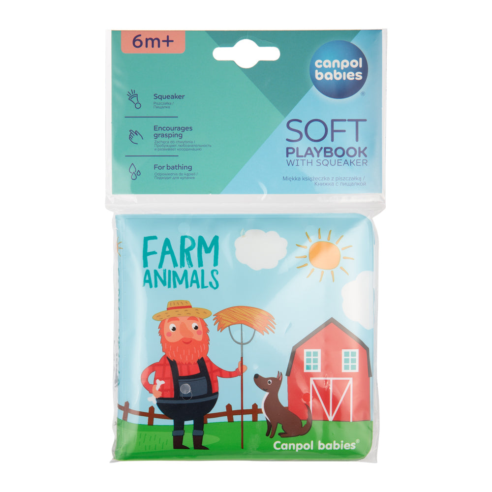 Canpol babies Puha sípoló fürdőkönyv FARM