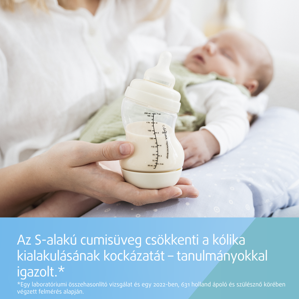 Canpol babies S-alakú széles nyakú anti-kólikás cumisüveg 200ml