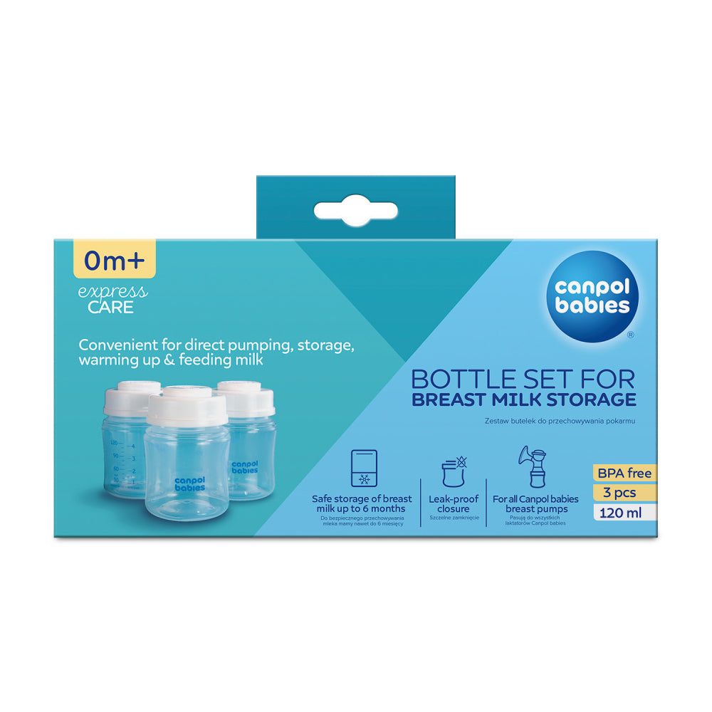 Canpol babies Anyatejtároló palackkészlet 3x120ml
