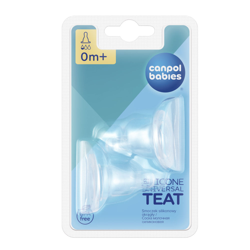 Canpol babies univerzális szilikonos mini 0hó+ etetőcumi keskeny cumisüveghez 2 db