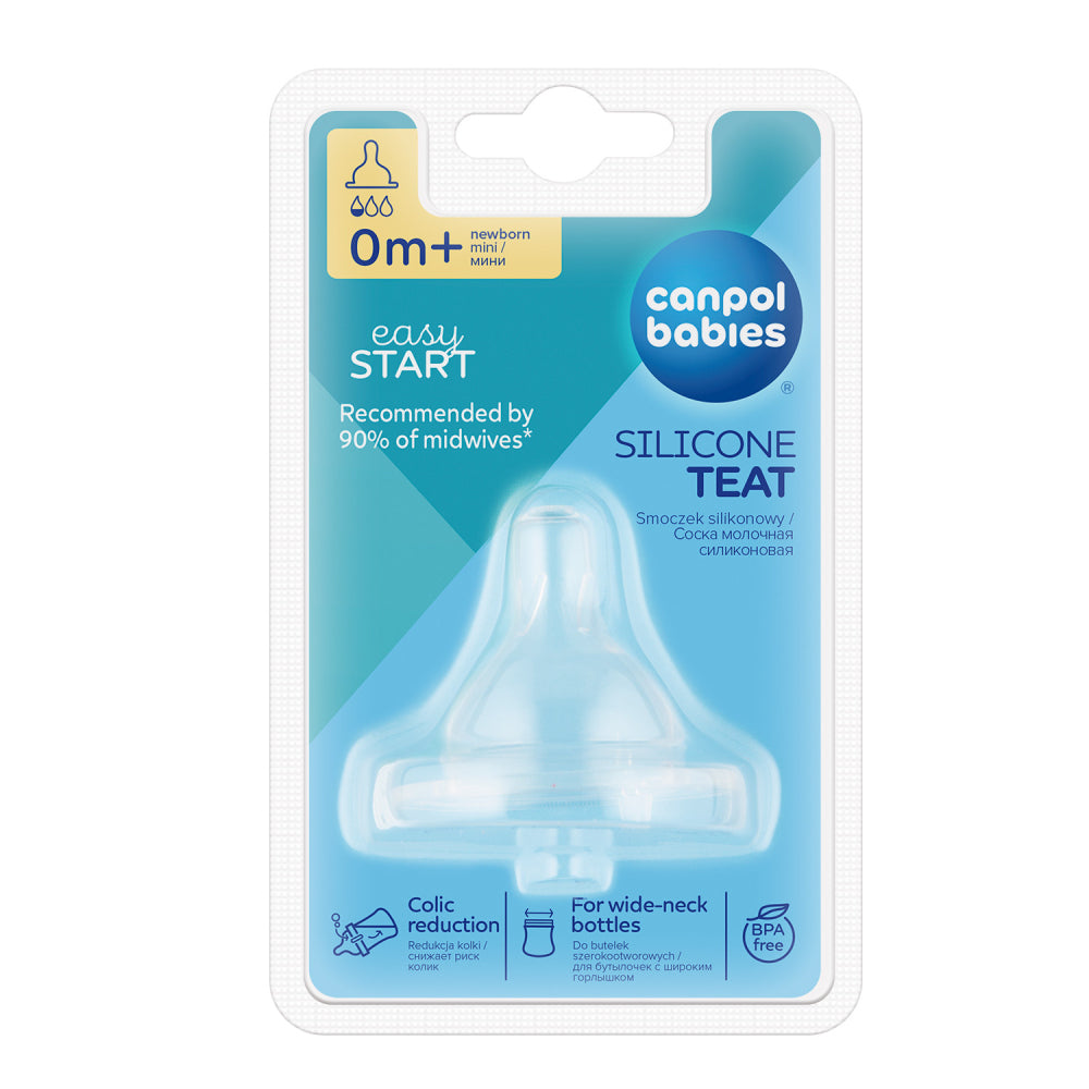 Canpol babies EasyStart mini szilikon etetőcumi széles cumisüvegehez 0hó+ 1db