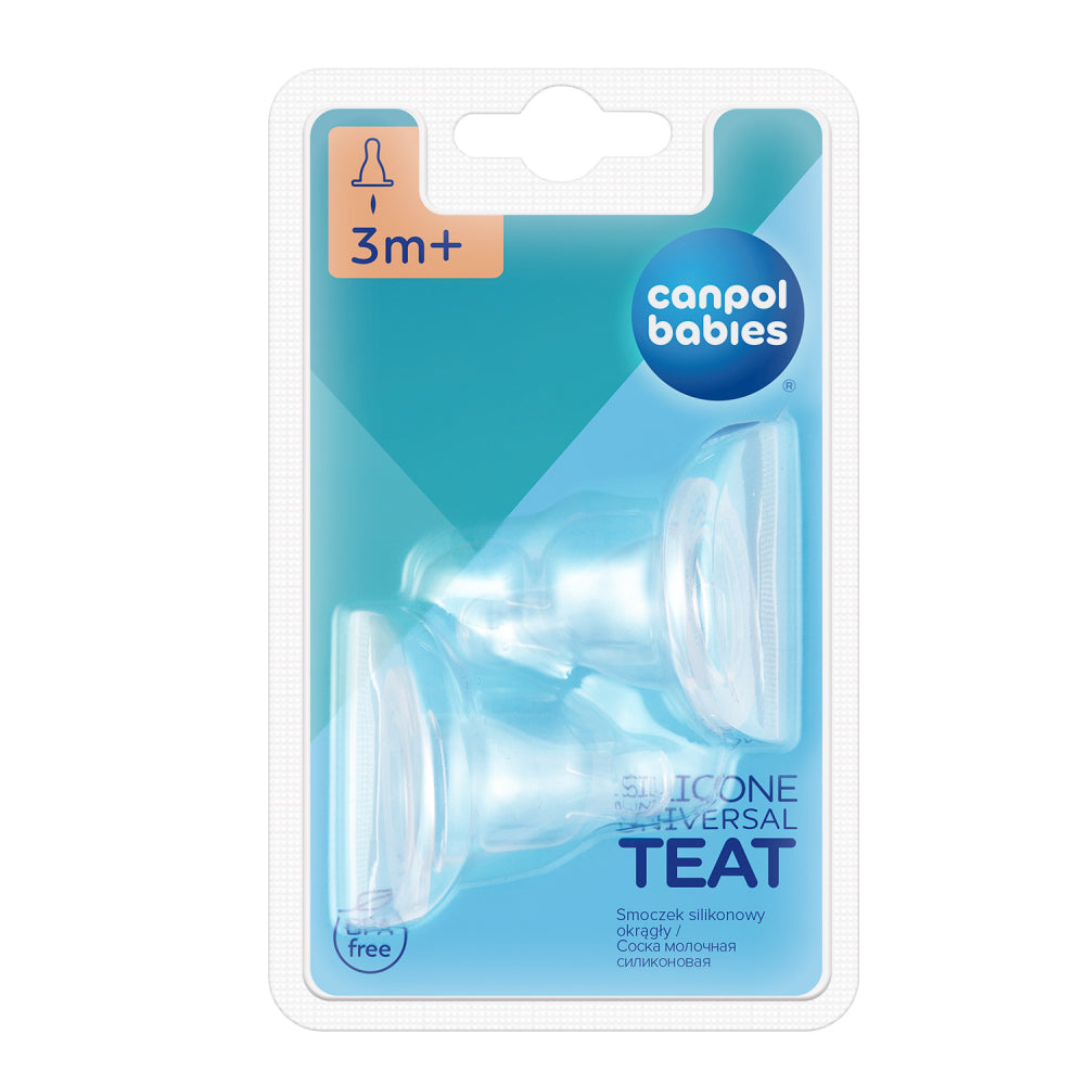 Canpol babies univerzális szilikon változó áramlású etetőcumi keskeny cumisüveghez 3hó+ 2 db