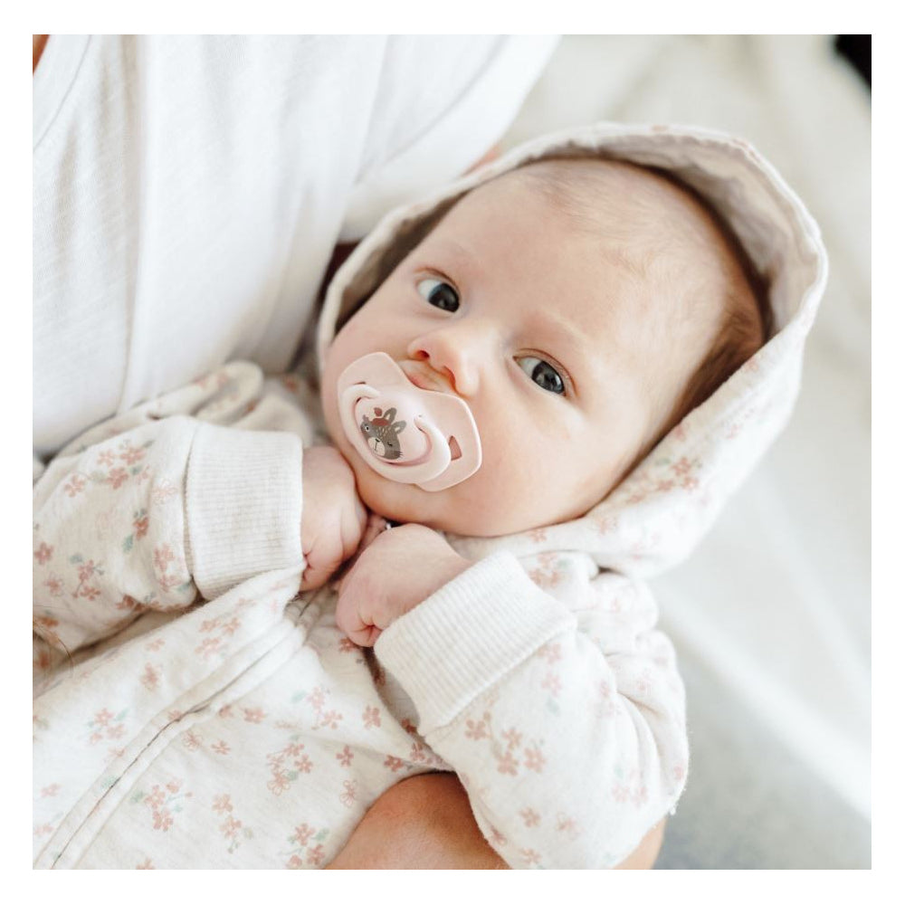 Canpol babies Szilikon szimmetrikus cumi Light touch 0-6hó BONJOUR PARIS 2 db rózsaszín