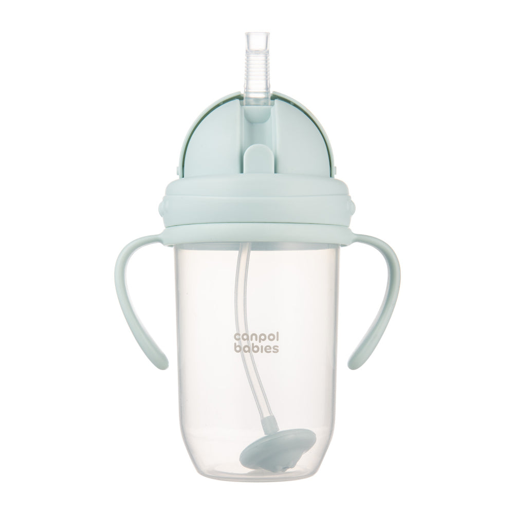 Canpol babies Súlyozott szívószálas itatópohár 270ml menta