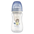 Canpol babies széles nyakú anti-kólikás cumisüveg BONJOUR PARIS 240ml kék