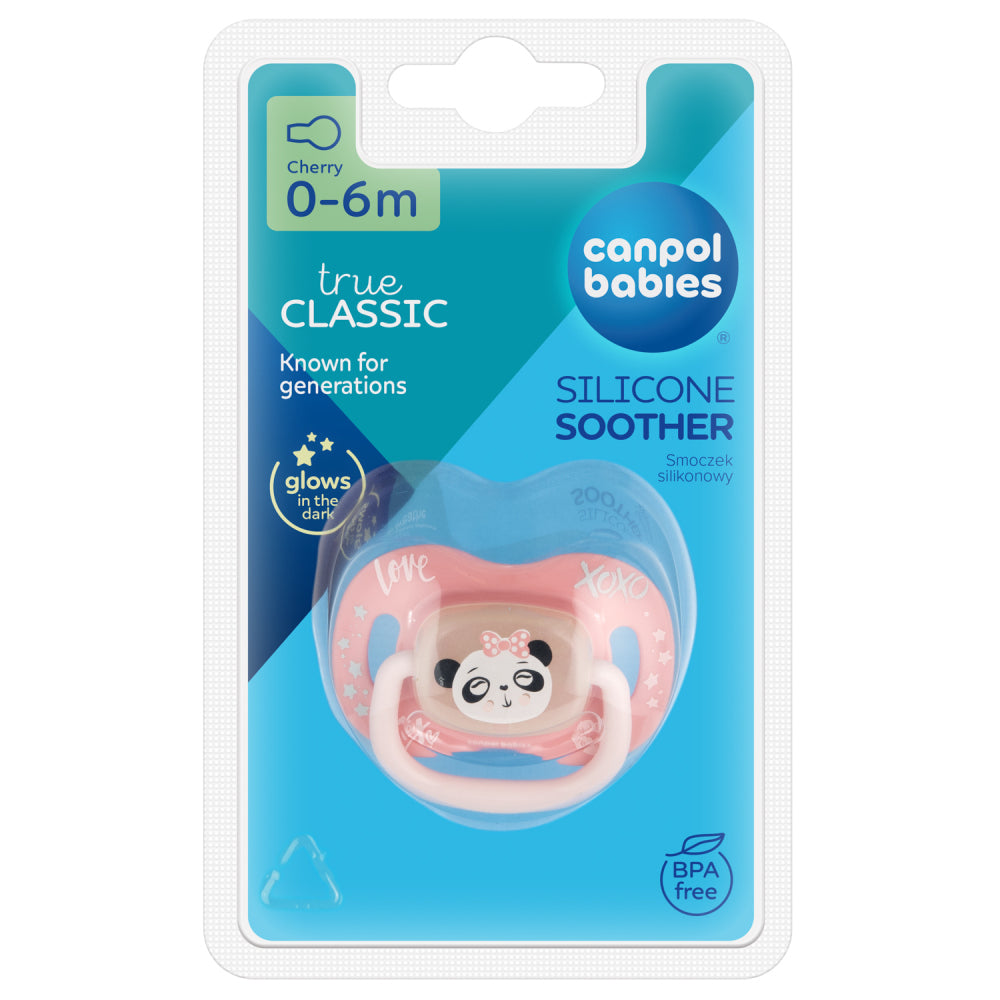 Canpol babies Szilikon cseresznye alakú cumi EXOTIC ANIMALS 0-6hó panda