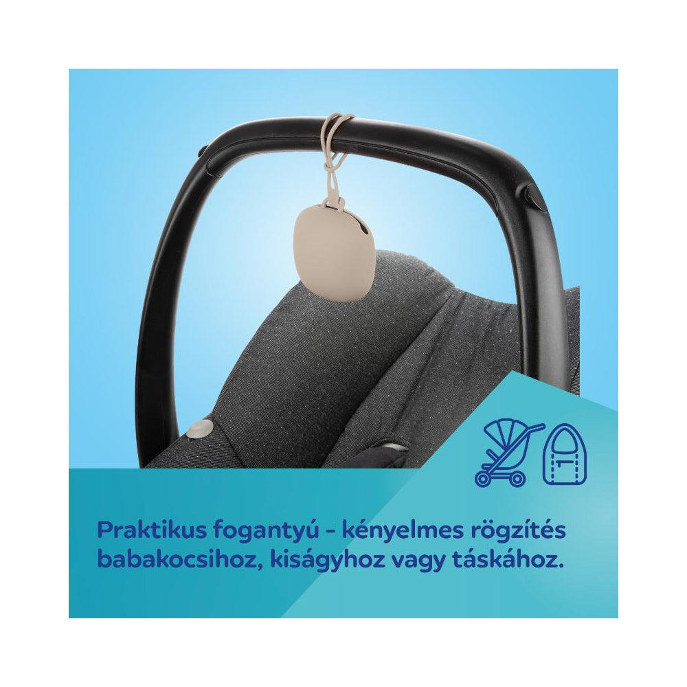 Canpol babies Szilikon cumitartó tok bézs