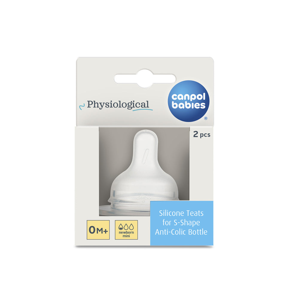 Canpol babies Szilikon etetőcumi az S-alakú cumisüvegekhez 0hó+ 2db mini