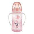 Canpol babies Szilikon ivócsőrős tanulópohár világító fogantyúval EXOTIC ANIMALS 240ml pink