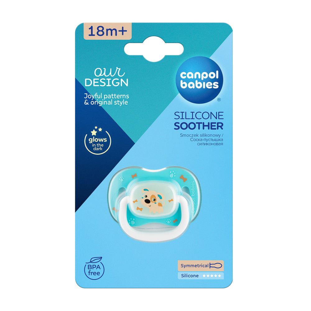 Canpol babies Szilikon szimmetrikus cumi 18hó+ BUNNY&COMPANY kék