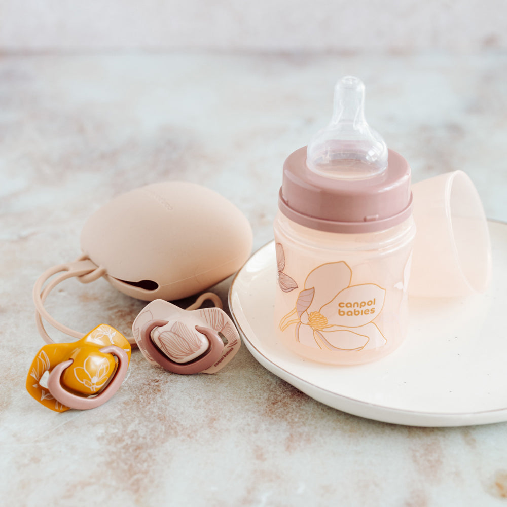 Canpol babies Szilikon szimmetrikus cumi Light touch GOLD 0-6hó 2db rózsaszín