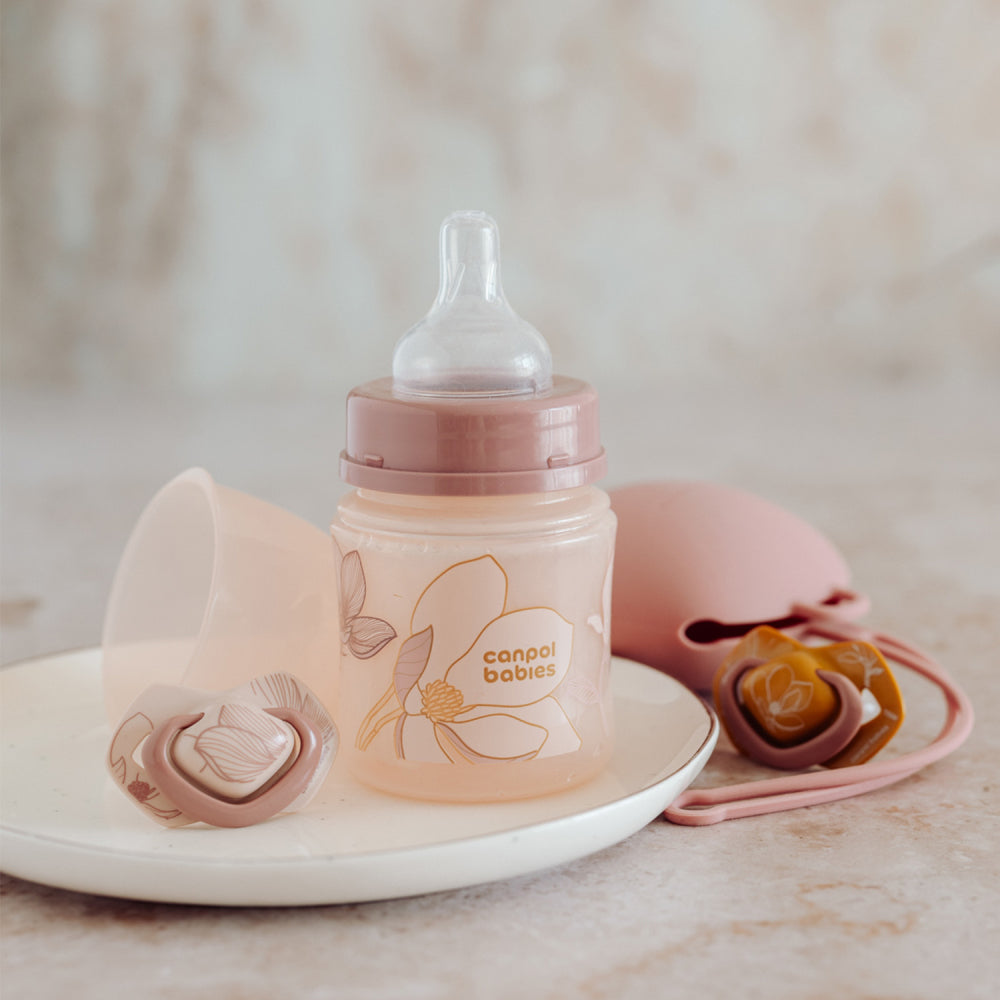 Canpol babies Szilikon szimmetrikus cumi Light touch GOLD 6-18hó 2db rózsaszín