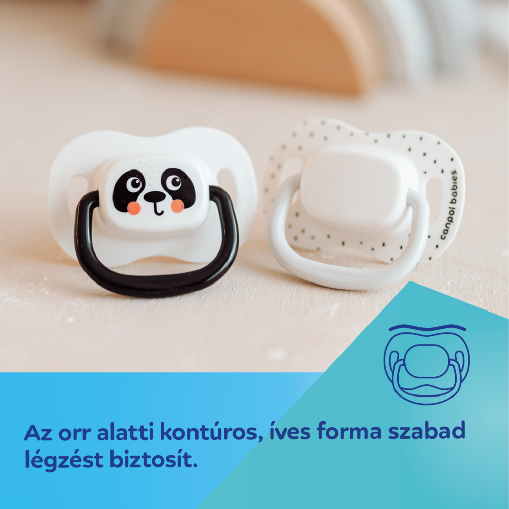 Canpol babies Szilikon szimmetrikus cumi szett BabiesBoo 0-6hó 2db narancs
