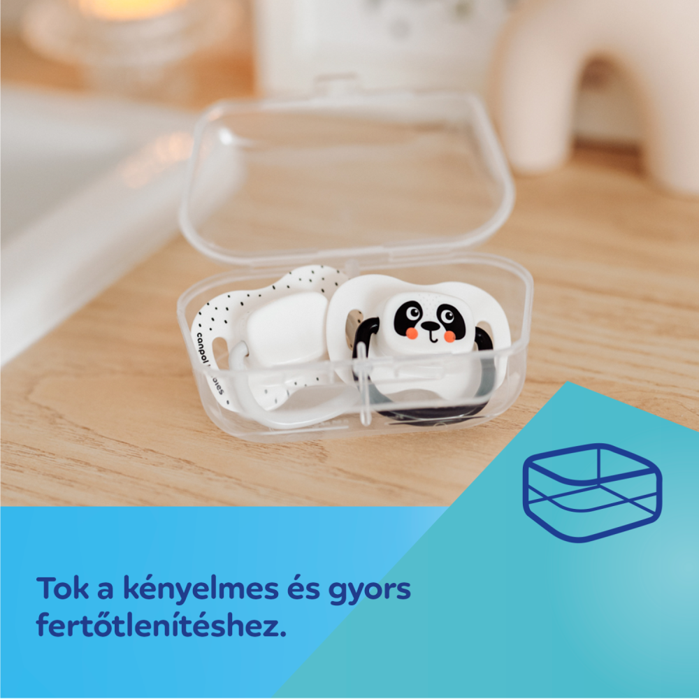Canpol babies Szilikon szimmetrikus cumi szett BabiesBoo 0-6hó 2db narancs