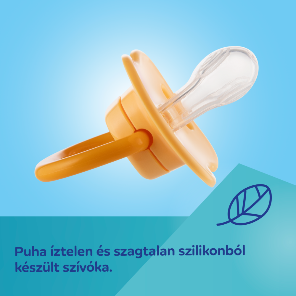 Canpol babies Szilikon szimmetrikus cumi szett BabiesBoo 18hó+ 2db narancs