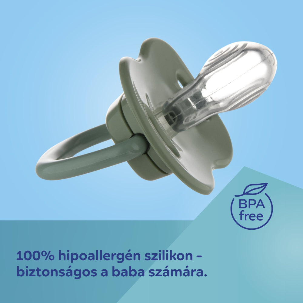 Canpol babies Szilikon szimmetrikus cumi szett MOUNTAINS 0-6hó 2db zöld