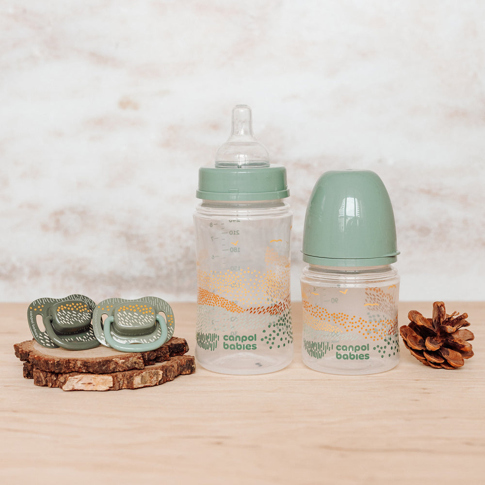Canpol babies Szilikon szimmetrikus cumi szett MOUNTAINS 6-18hó 2db zöld