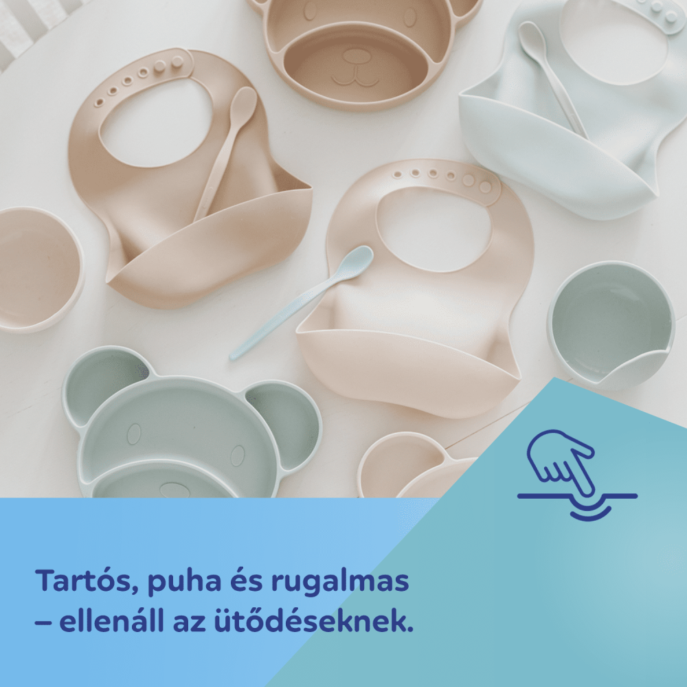 Canpol babies Szilikon tál tapadókoronggal 330ml krémszín