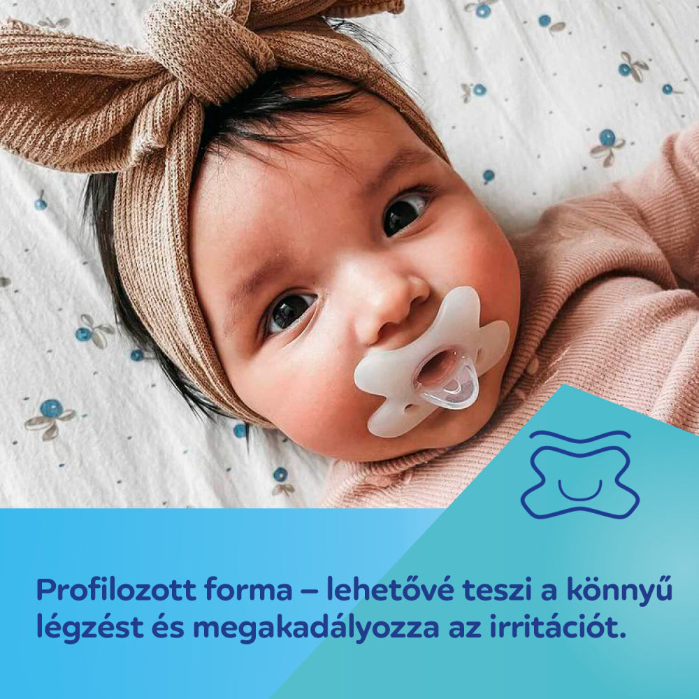 Canpol babies Szimmetrikus 100% szilikon cumi 0-6hó 1 db fehér